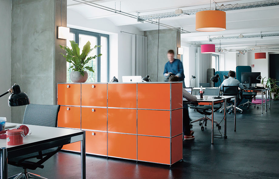 POPO Bremen USM Haller Systemmöbel - Tresen orange