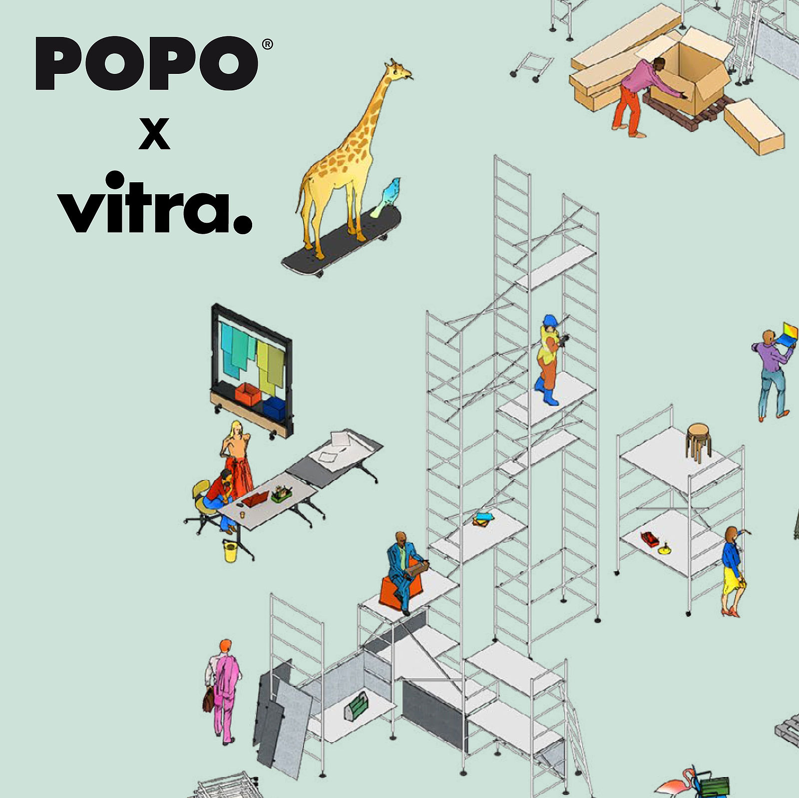 POPO x Vitra - Gemeinsames Event "Dynamic Spaces" in der POPO Turnhalle