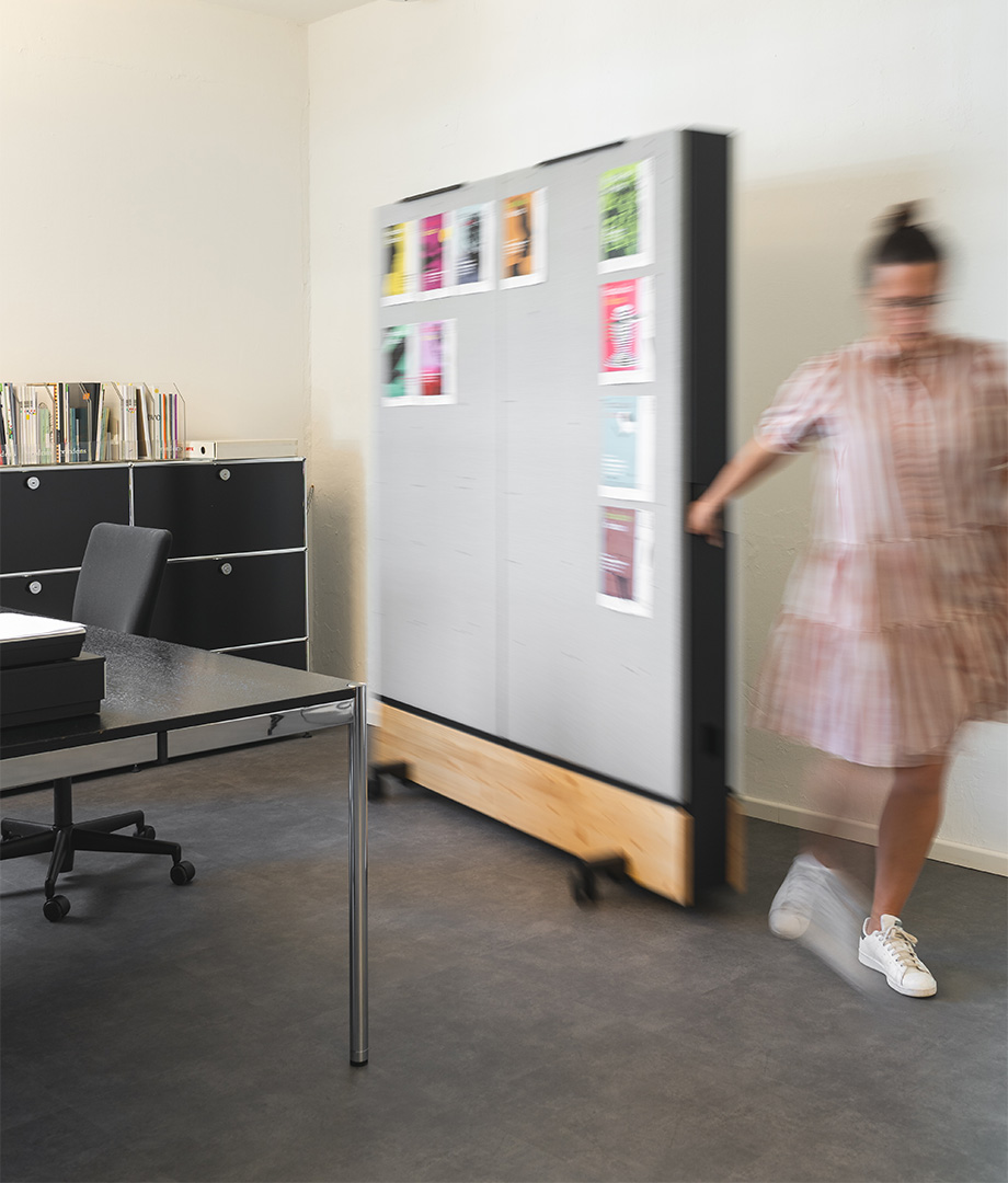 Projekt brand eins | POPO Planung Einrichtungsberatung brand eins - Agiles Arbeiten 'Dancing Wall' von Vitra | POPO Planung Einrichtungsberatung