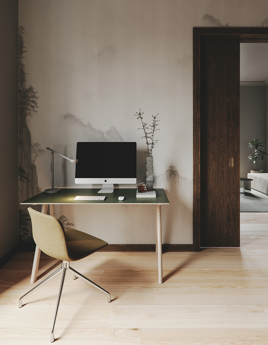 POPO Interior Planung Homeoffice | POPO Möbel Bremen Homeoffice Schreibtisch und Drehstuhl von HAY | POPO.DE